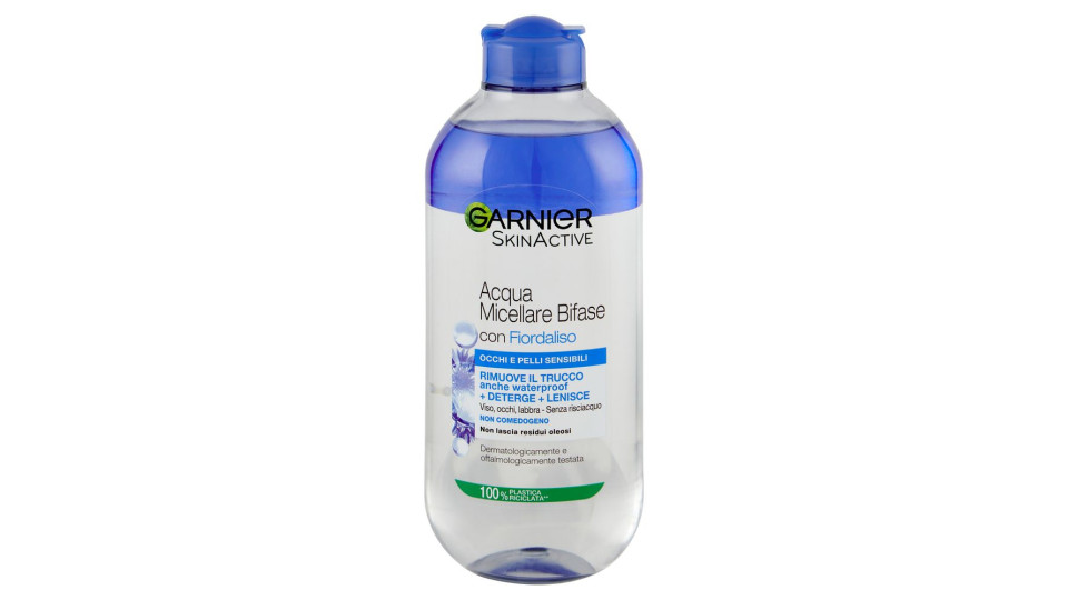 Garnier Skinactive Acqua Micellare Occhi Sensibili, Strucca Deterge Rilassa Senza Risciacquo 400 Ml