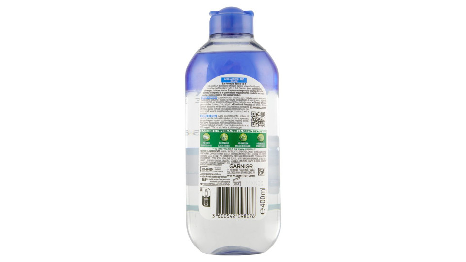 Garnier Skinactive Acqua Micellare Occhi Sensibili, Strucca Deterge Rilassa Senza Risciacquo 400 Ml