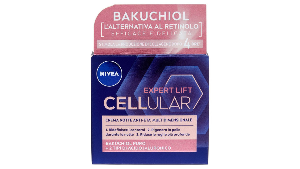 Nivea Expert Lift Cellular Crema Notte Anti-età Multidimensionale 50 Ml