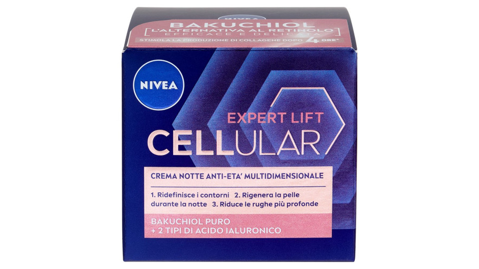 Nivea Expert Lift Cellular Crema Notte Anti-età Multidimensionale 50 Ml