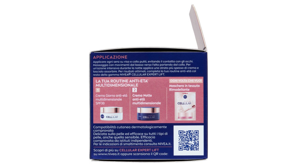 Nivea Expert Lift Cellular Crema Notte Anti-età Multidimensionale 50 Ml
