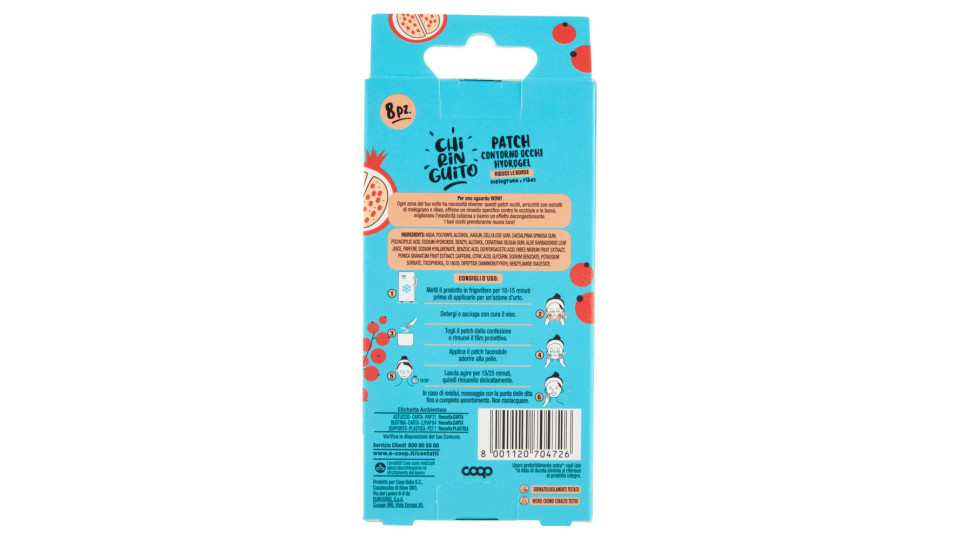 Patch Contorno Occhi Hydrogel Riduce Le Borse 8 Pz