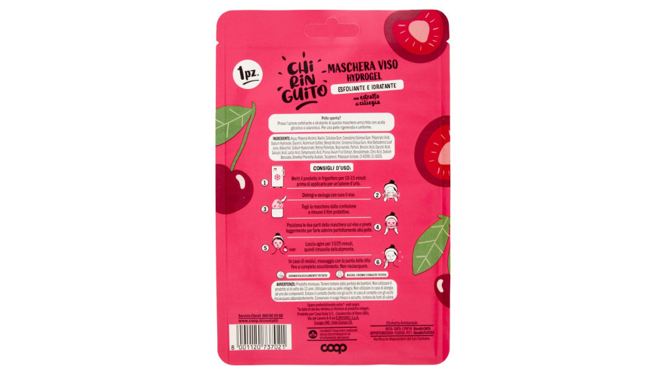 Maschera Viso Hydrogel Esfoliante E Idratante 1 Pz