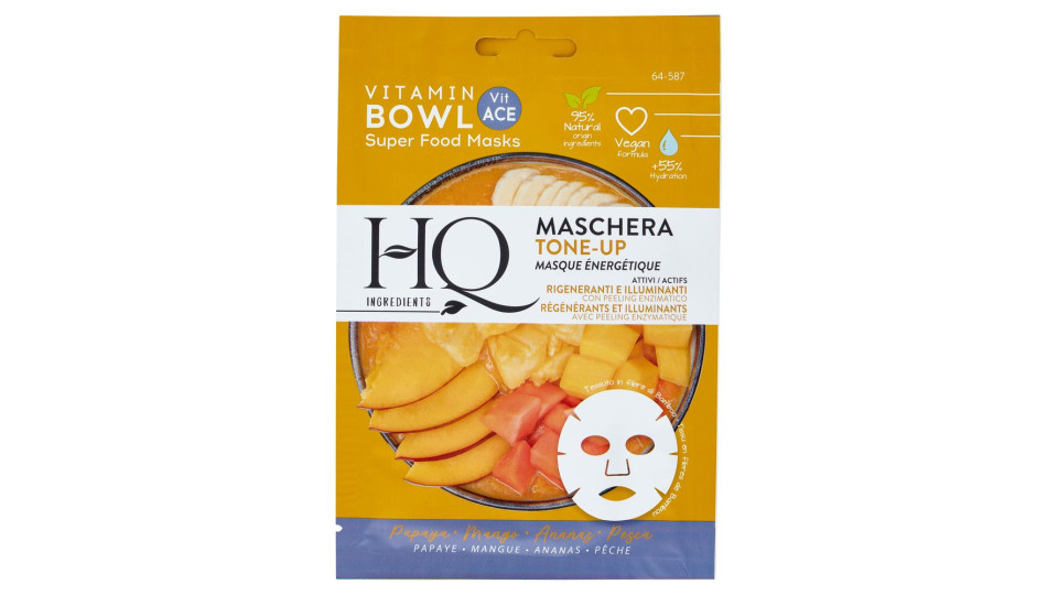Hq Ingredients Maschera Tone-up Papaya - Mango - Ananas - Pesca
