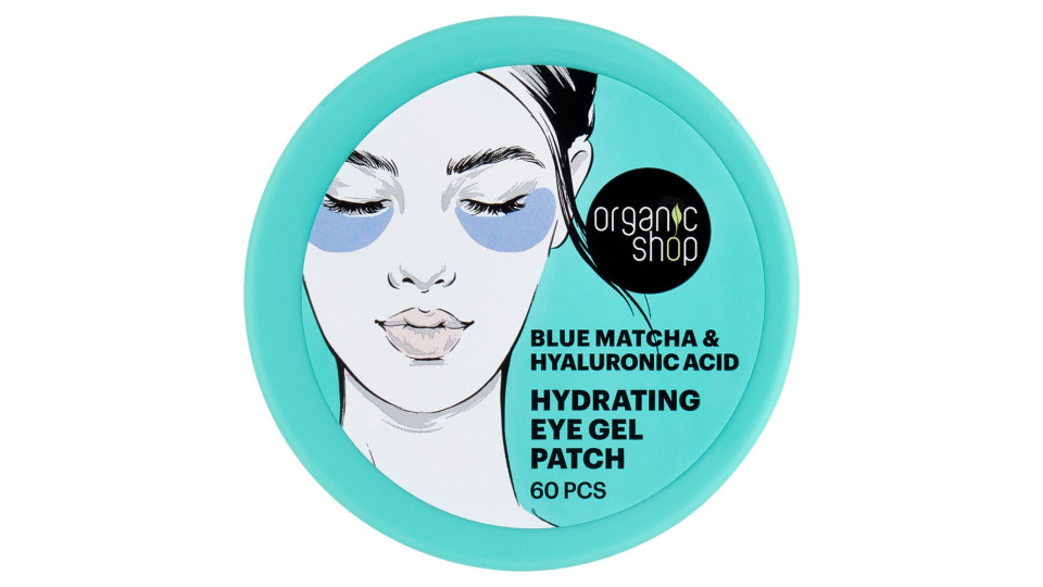 Organic Shop Hydrating Eye Gel Patch Blue Matcha & Hyaluronic Acid 60 Pz
