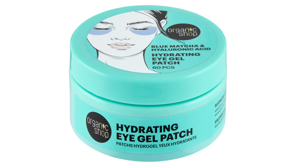 Organic Shop Hydrating Eye Gel Patch Blue Matcha & Hyaluronic Acid 60 Pz