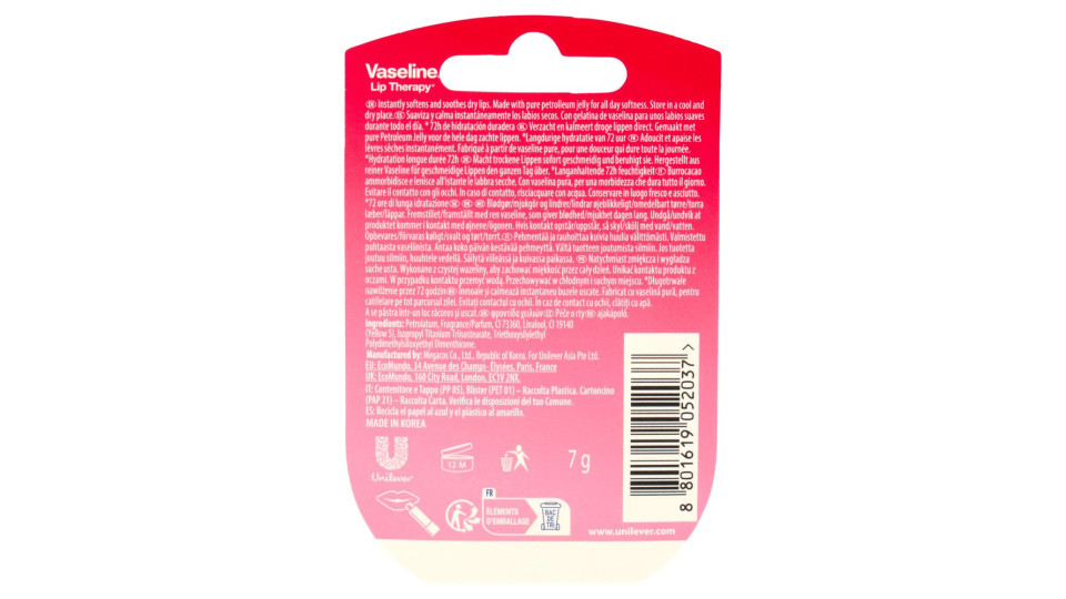 Vaseline Lip Therapy Rosy Lips Lip Balm 7 G