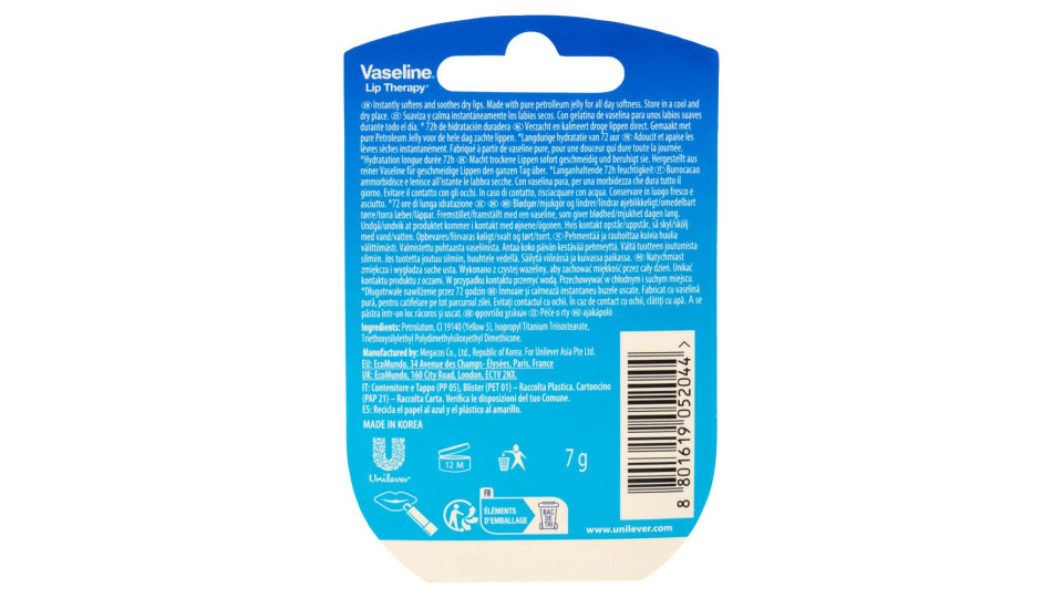 Vaseline Lip Therapy Original Lip Balm 7 G