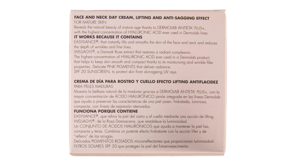 Dermolab Anti Età Plus+ Giorno Crema Viso E Collo Effetto Lifting Anti-cedimento 50 Ml