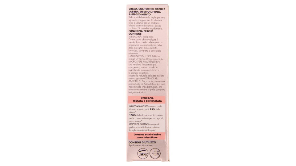Dermolab Anti Età Plus+ Crema Contorno Occhi E Labbra Effetto Lifting Anti-cedimento 15 Ml