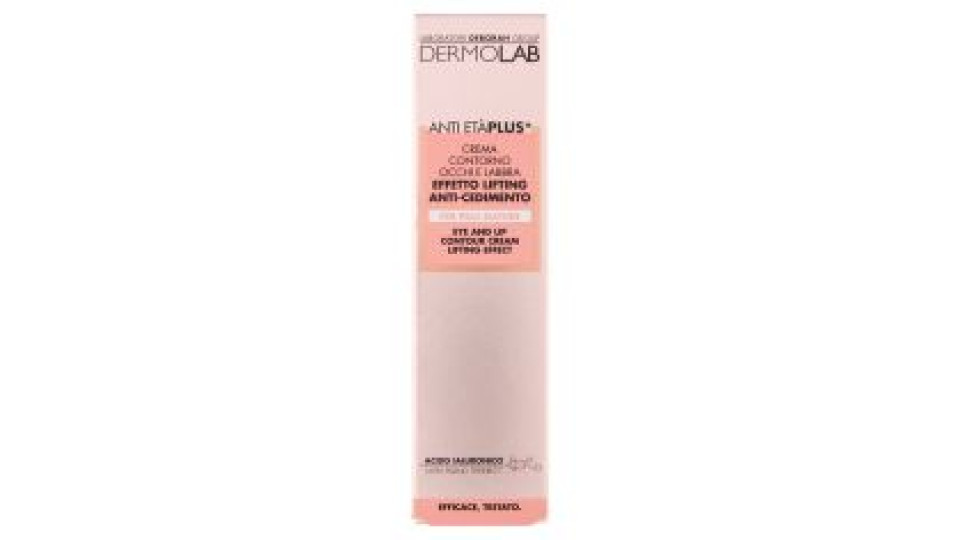 Dermolab Anti Età Plus+ Crema Contorno Occhi E Labbra Effetto Lifting Anti-cedimento 15 Ml