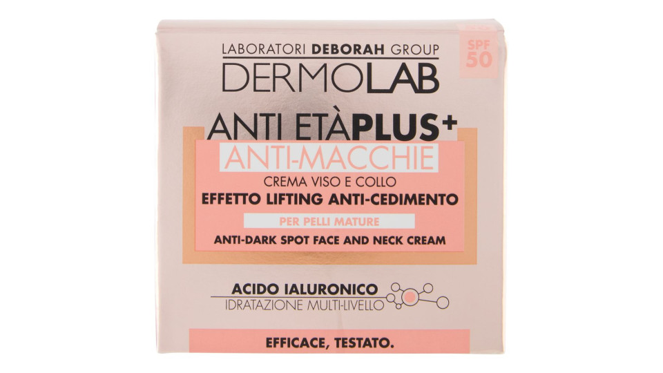 Dermolab Anti Età Plus+ Anti-macchie Crema Viso E Collo Effetto Lifting Anti-cedimento Spf 50 50 Ml
