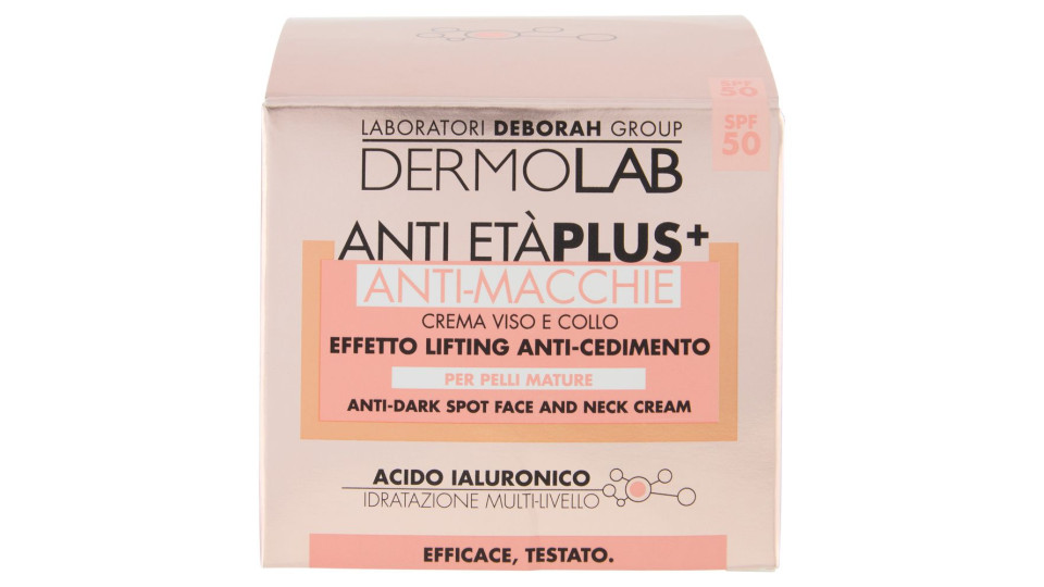 Dermolab Anti Età Plus+ Anti-macchie Crema Viso E Collo Effetto Lifting Anti-cedimento Spf 50 50 Ml