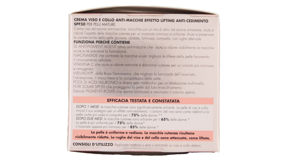 Dermolab Anti Età Plus+ Anti-macchie Crema Viso E Collo Effetto Lifting Anti-cedimento Spf 50 50 Ml