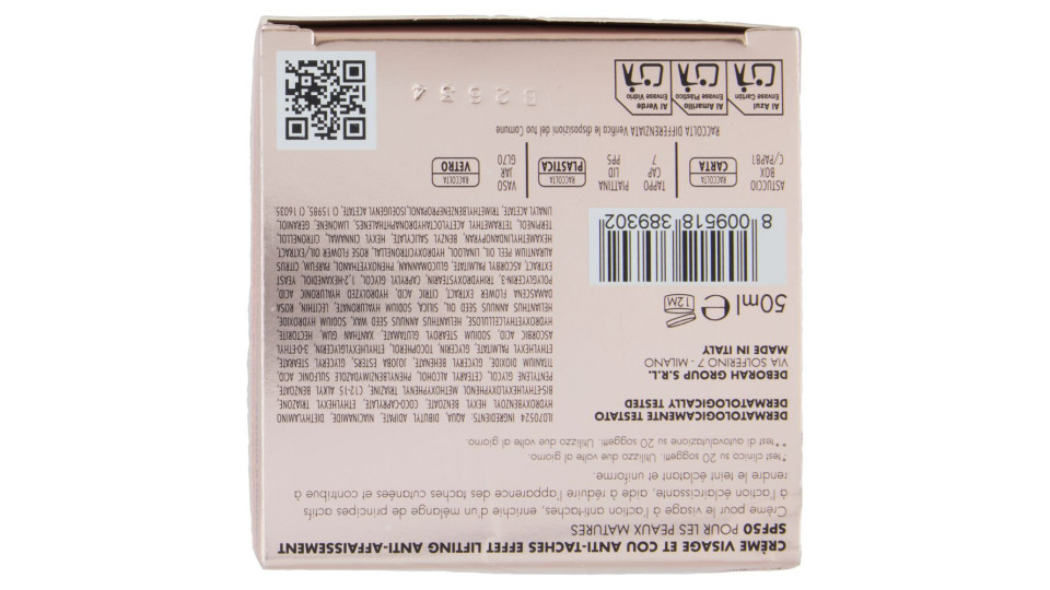Dermolab Anti Età Plus+ Anti-macchie Crema Viso E Collo Effetto Lifting Anti-cedimento Spf 50 50 Ml