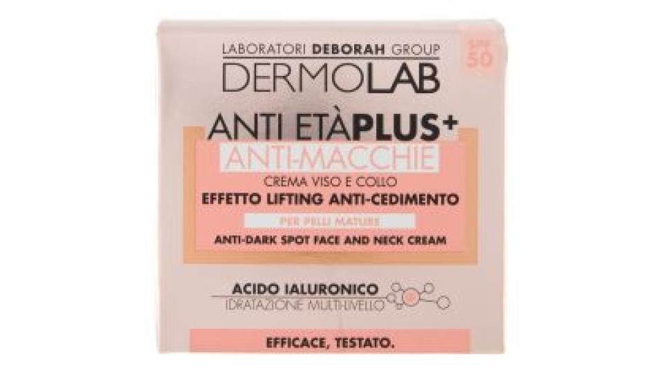 Dermolab Anti Età Plus+ Anti-macchie Crema Viso E Collo Effetto Lifting Anti-cedimento Spf 50 50 Ml