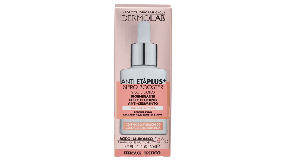 Dermolab Anti Età Plus+ Siero Booster Viso E Collo Rigenerante Effetto Lifting Anti-cedimento 30 Ml