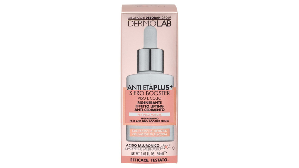 Dermolab Anti Età Plus+ Siero Booster Viso E Collo Rigenerante Effetto Lifting Anti-cedimento 30 Ml