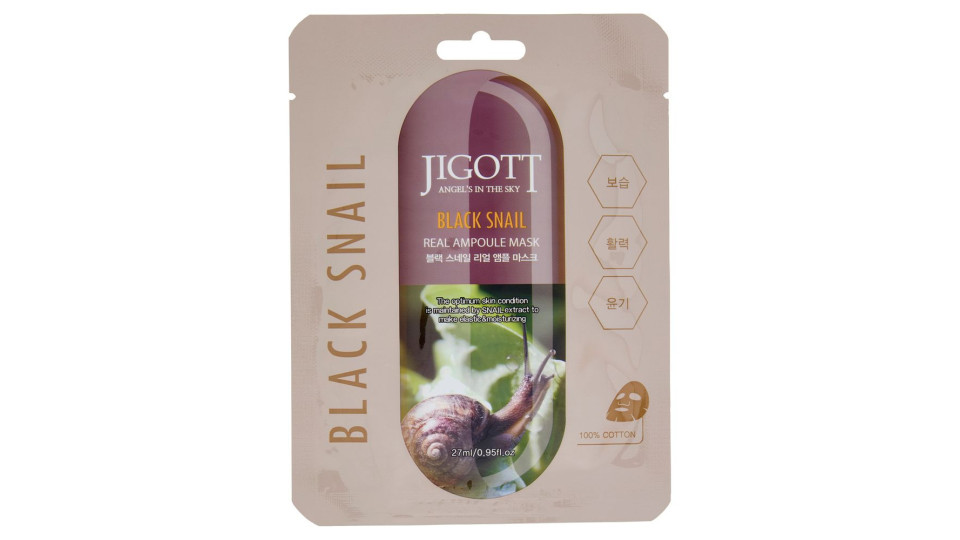 Jigott Black Snail Real Ampoule Mask 27 Ml