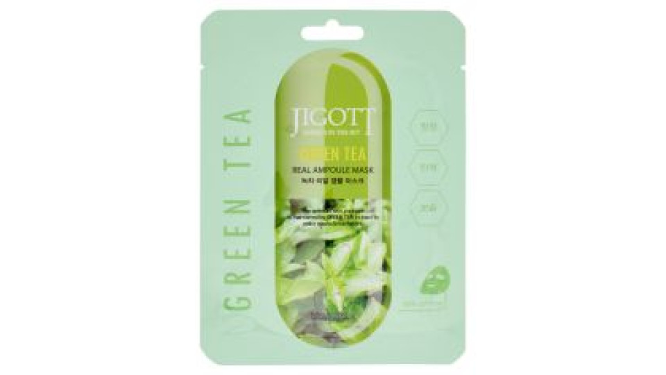 Jigott Green Tea Real Ampoule Mask 27 Ml