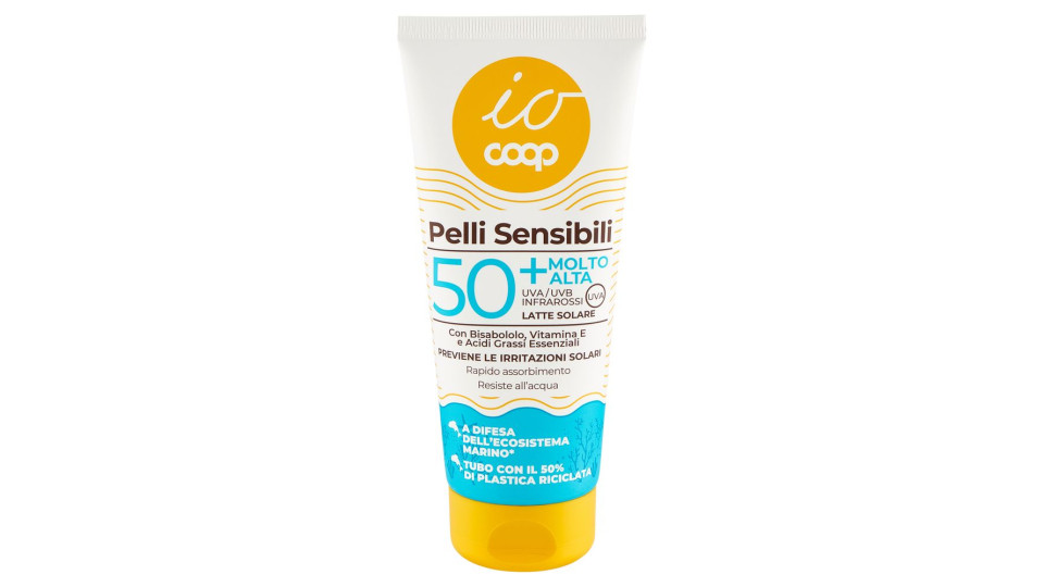 Latte Solare Pelli Sensibili 50+ Molto Alta 200 Ml