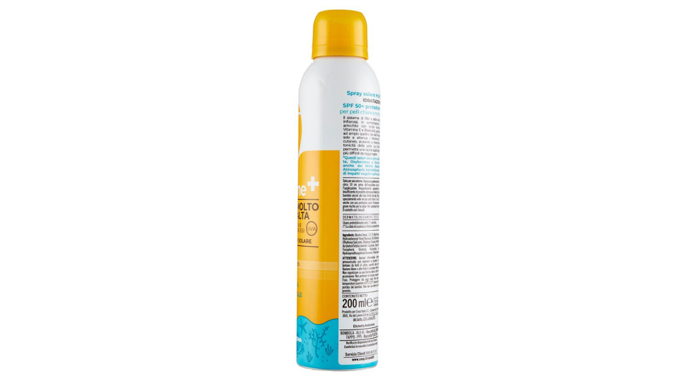 Spray Solare Idratazione 50+ Molto Alta 200 Ml