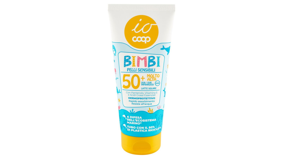 Latte Solare Bimbi Pelli Sensibili 50+ Molto Alta 200 Ml