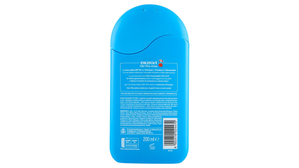 Bilboa Ohi Vita-mina 30 Protezione Alta 200 Ml