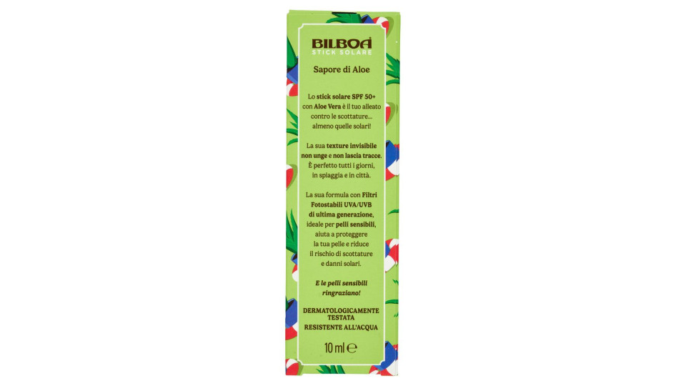 Bilboa Sapore Di Aloe Stick Solare 50+ Protezione Molto Alta Con Aloe Vera 10 Ml