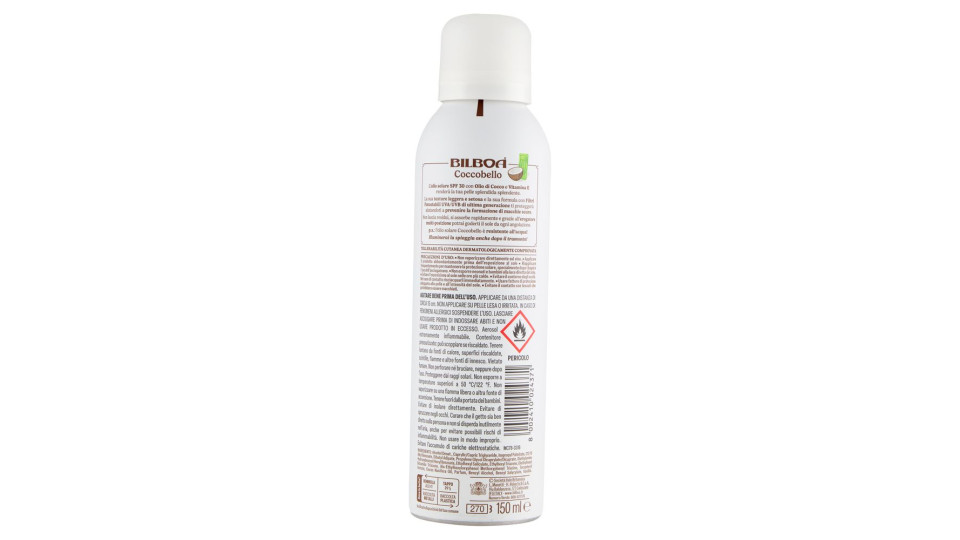 Bilboa Coccobello Olio Spray 30 Protezione Alta Con Olio Di Cocco 150 Ml