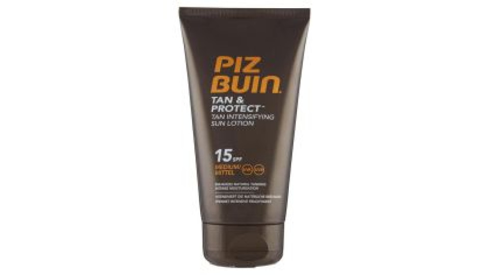 Piz Buin Lozione Solare Intensificatrice Dell'abbronzatura Tan & Protect 15 Spf Prot. Media 150ml
