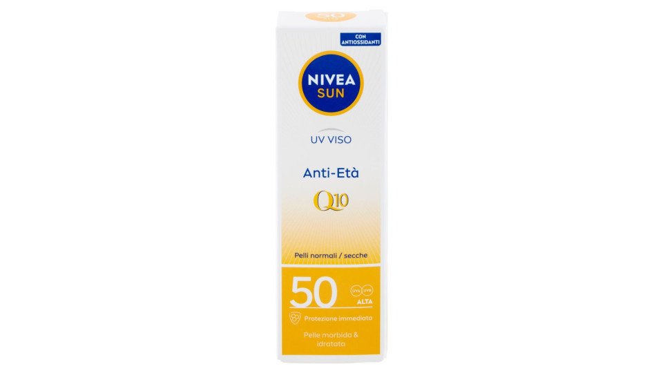Nivea Sun Uv Viso Anti-età Q10 Pelli Normali/secche 50 Alta 50 Ml