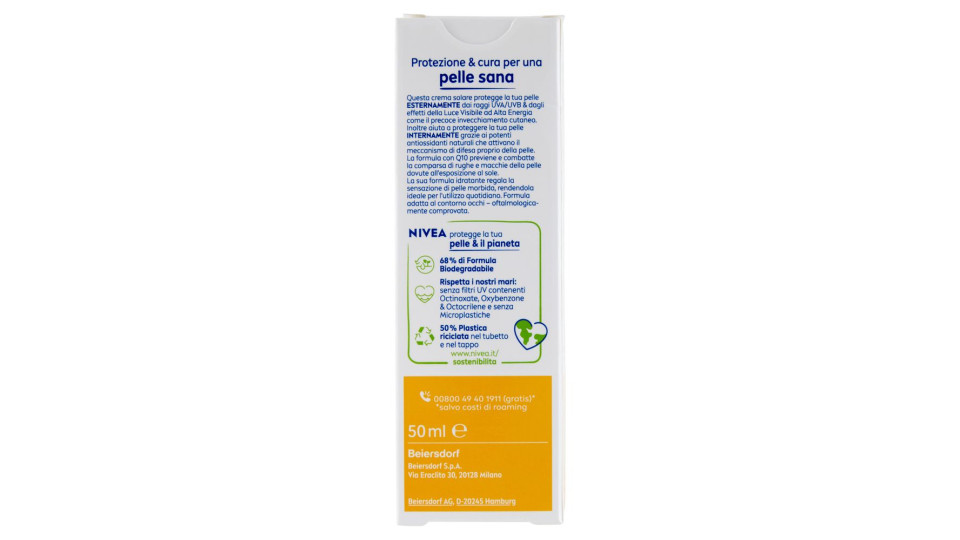 Nivea Sun Uv Viso Anti-età Q10 Pelli Normali/secche 50 Alta 50 Ml