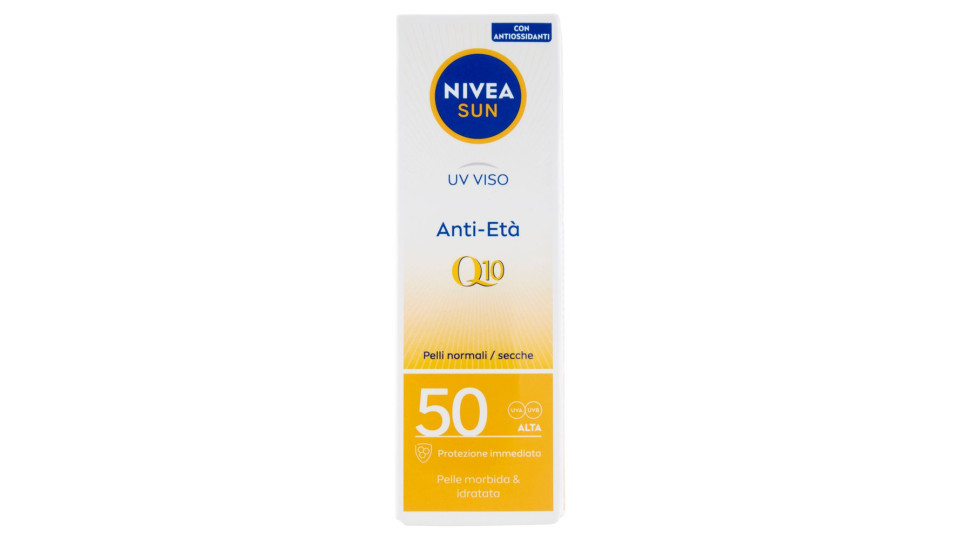 Nivea Sun Uv Viso Anti-età Q10 Pelli Normali/secche 50 Alta 50 Ml