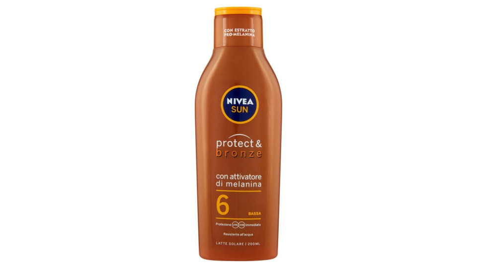 Nivea Sun Protect & Bronze Latte Solare Fp 6 Bassa 200 Ml