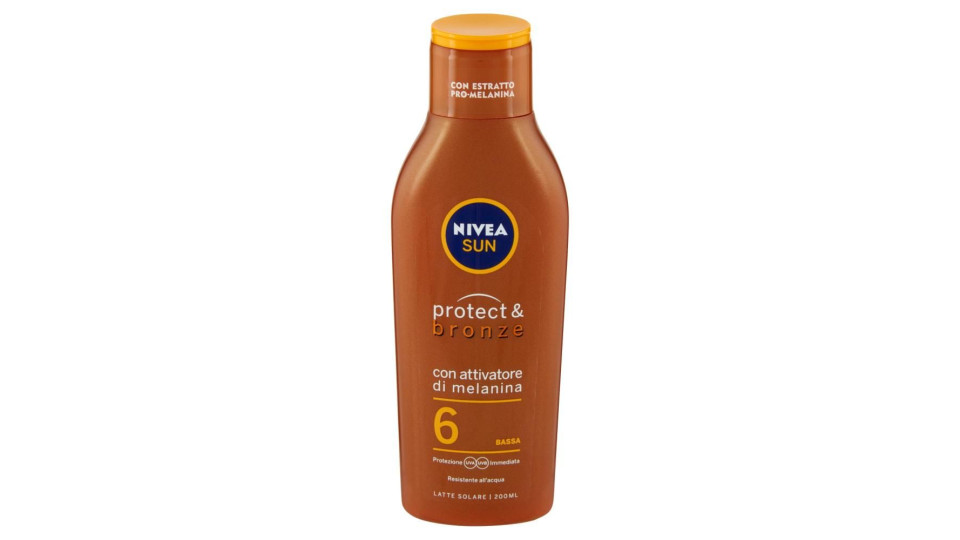 Nivea Sun Protect & Bronze Latte Solare Fp 6 Bassa 200 Ml