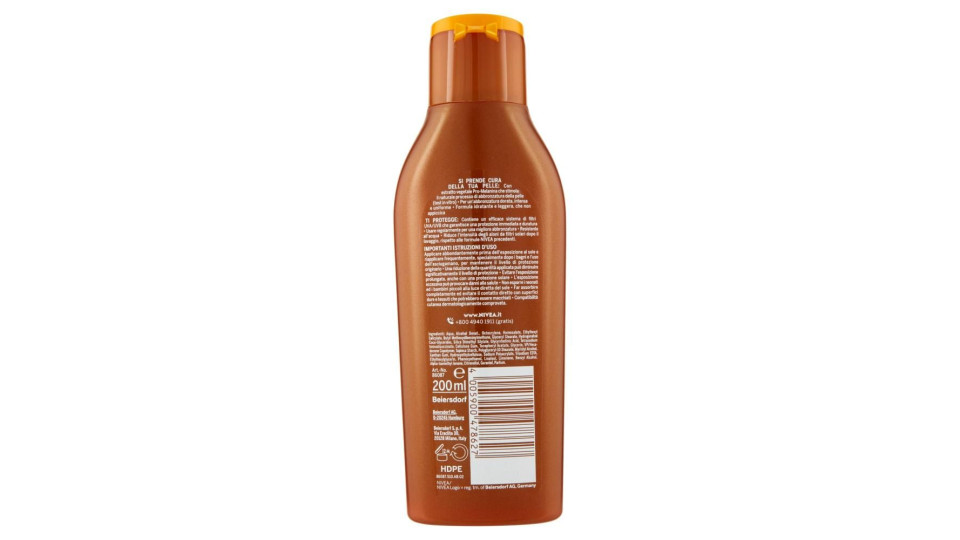 Nivea Sun Protect & Bronze Latte Solare Fp 6 Bassa 200 Ml