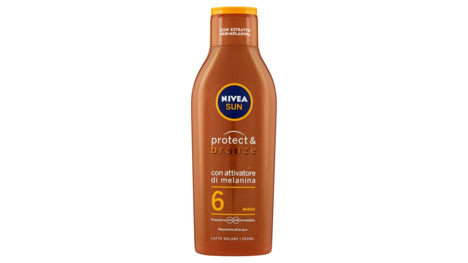 Nivea Sun Protect & Bronze Latte Solare Fp 6 Bassa 200 Ml