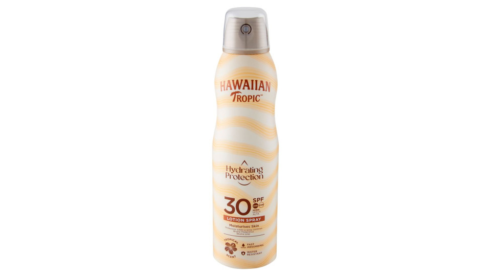 Hawaiian Tropic Hydrating Protection Can Spray Lotion Spf30 Alta 177ml