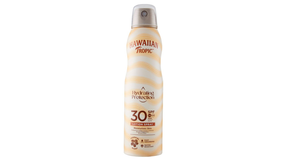 Hawaiian Tropic Hydrating Protection Can Spray Lotion Spf30 Alta 177ml