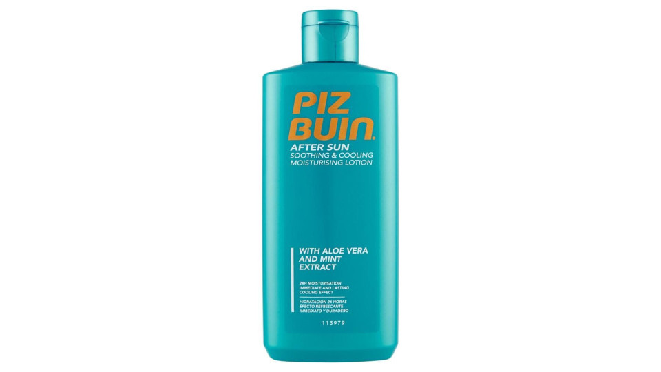 Piz Buin Latte Doposole Idratante Lenitivo E Rinfrescante,con Aloe Vera, Assorbimento Rapido, 200ml