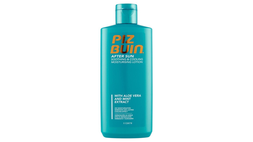 Piz Buin Latte Doposole Idratante Lenitivo E Rinfrescante,con Aloe Vera, Assorbimento Rapido, 200ml