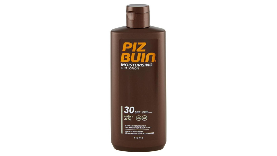 Piz Buin Lozione Solare Idratante, 30 Spf, Protezione Alta, 200ml