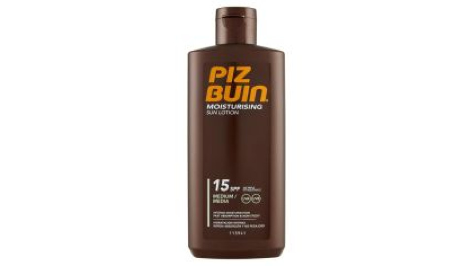 Piz Buin Lozione Solare Idratante, 15 Spf, Protezione Media, 200ml