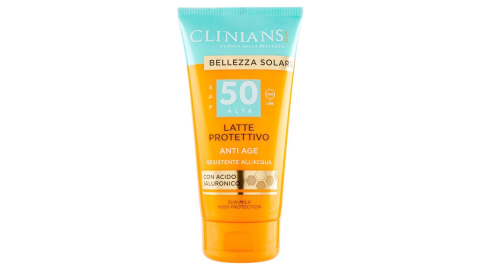Clinians Bellezza Solare Latte Protettivo Anti Age Spf 50 Alta Uva + Uvb 150 Ml