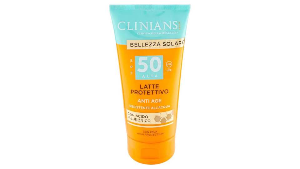 Clinians Bellezza Solare Latte Protettivo Anti Age Spf 50 Alta Uva + Uvb 150 Ml