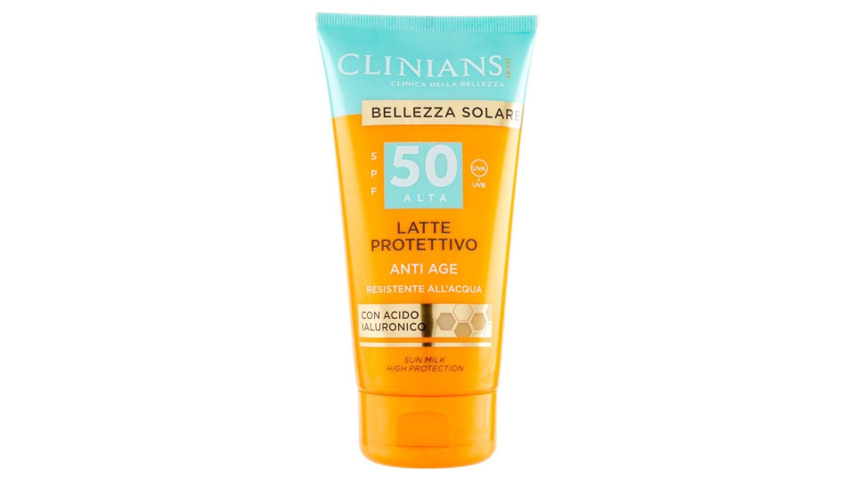 Clinians Bellezza Solare Latte Protettivo Anti Age Spf 50 Alta Uva + Uvb 150 Ml