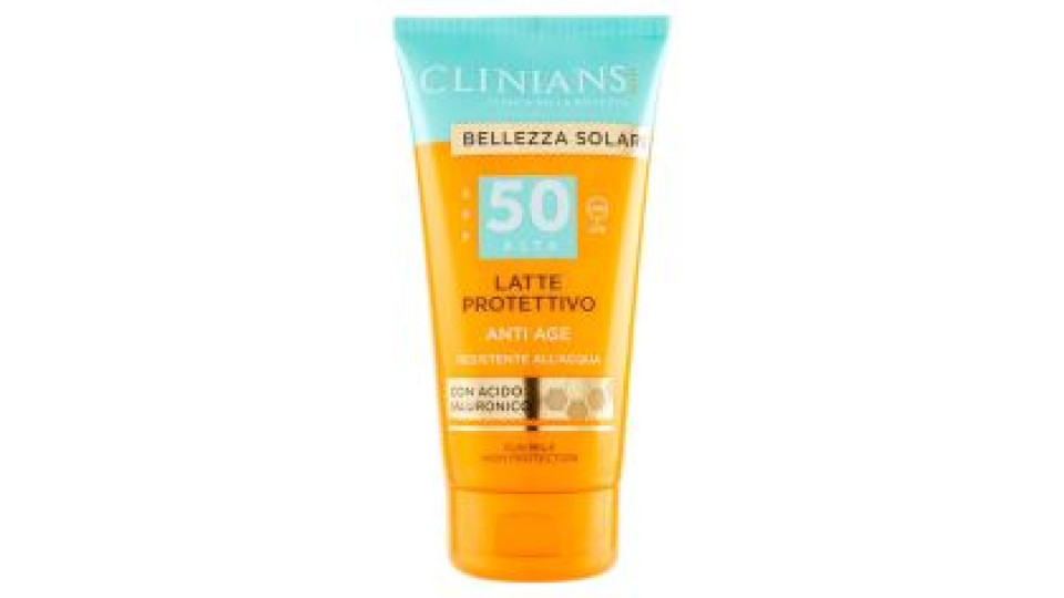 Clinians Bellezza Solare Latte Protettivo Anti Age Spf 50 Alta Uva + Uvb 150 Ml