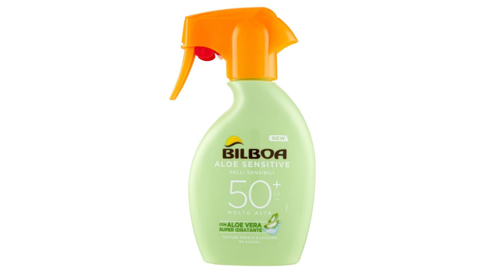 Bilboa Aloe Sensitive Pelli Sensibili 50 Molto Alta 250 Ml
