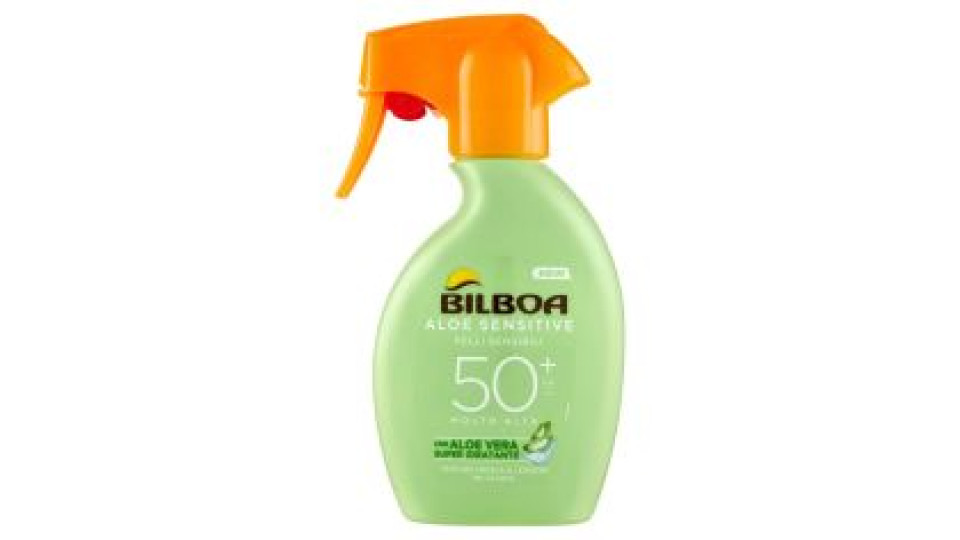 Bilboa Aloe Sensitive Pelli Sensibili 50 Molto Alta 250 Ml